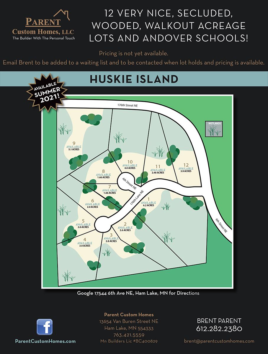 Huskie Island Plat Info Sheet Galloway Estates