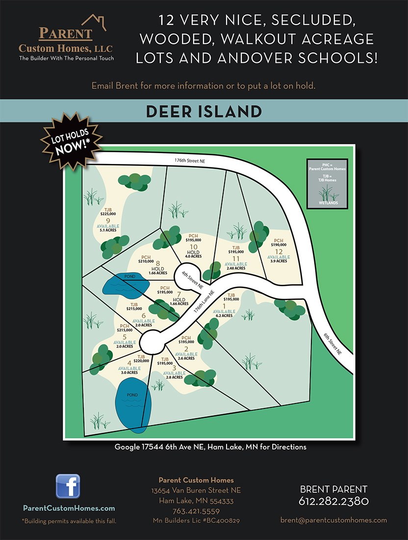 Deer Island Plat Info Sheet Galloway Estates