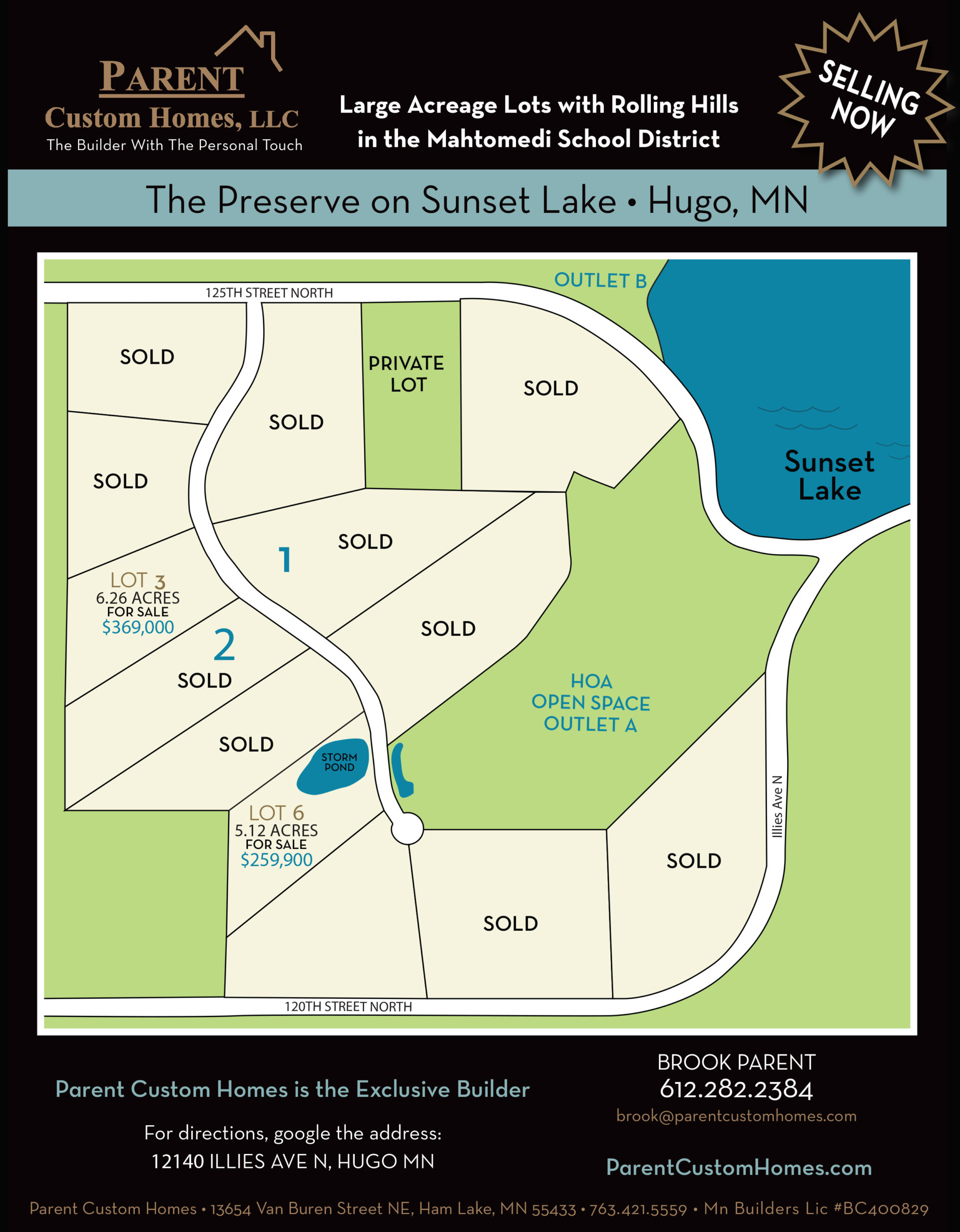 sunset lake map