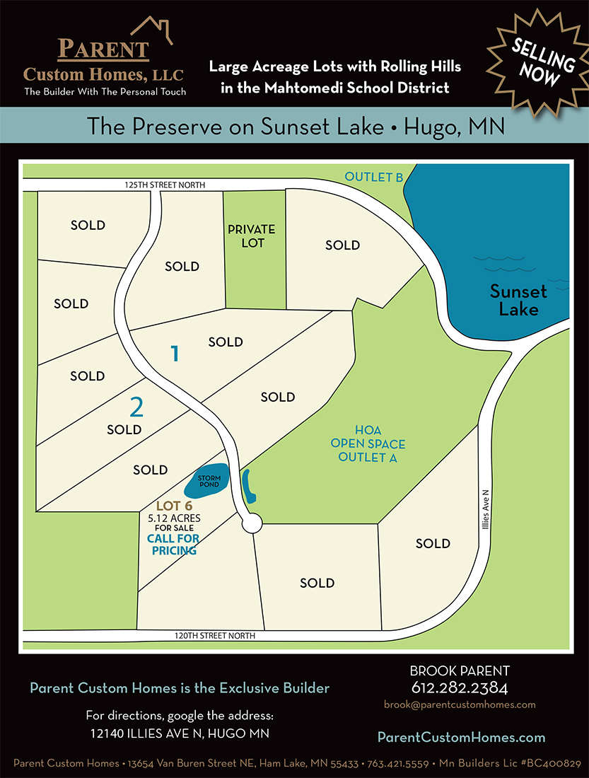 sunset lake map